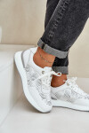 Kožené Sportovní Boty Dámské Sneakers S.Barski LR51-551 Bílé 36