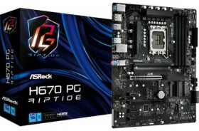 ASRock H670 PG Riptide / H670 / LGA 1700 / 4x DDR4 / PCIEx16 / 1x GLAN / ATX (90-MXBHC0-A0UAYZ)