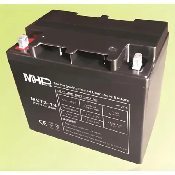 MHPower MS75-12 / Baterie / AGM VRLA / 12V / 75Ah / bezúdržbová (MS75-12)