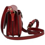 Luxusní dámská kožená crossbody kabelka Katana Flavia, vínová