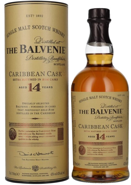 Balvenie Caribbean Cask Whisky 14y 43% 0,7 l (tuba)