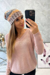 Monika fleecová čepice K256 hořčicová+hnědá UNI
