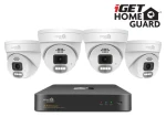 IGET HOMEGUARD HGNVK84804 / Kamerový systém / 4 kamery / 2K / 8CH / PoE / IP66 / LAN (75020569)