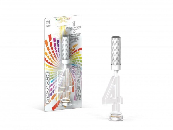 Dortová fontána + LED číslo 4 Pyrogiochi Dortová fontána + LED číslo 4 Pyrogiochi