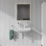 DURAVIT - ME by Starck Umyvadlo 600x460 mm, s 1 otvorem pro baterii, s WonderGliss, alpská bílá 23356000001