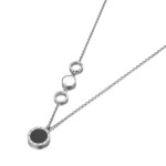 Ocelový náhrdelník Niamh - chirurgická ocel, Stříbrná 41 cm + 5 cm (prodloužení)