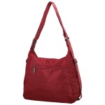Trendy dámský textilní kabelko-batoh Coveri Venesta, tmavě červený