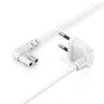 Hama C7 bílá / Napájecí kabel / zahnutý 90° / eurozástrčka / 1,5 m