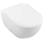 GEBERIT - Duofix Modul pro závěsné WC s tlačítkem Sigma01, alpská bílá + Villeroy Boch - WC a sedátko, DirectFlush, SoftClose, CeramicPlus 111.300.00.5 NI1