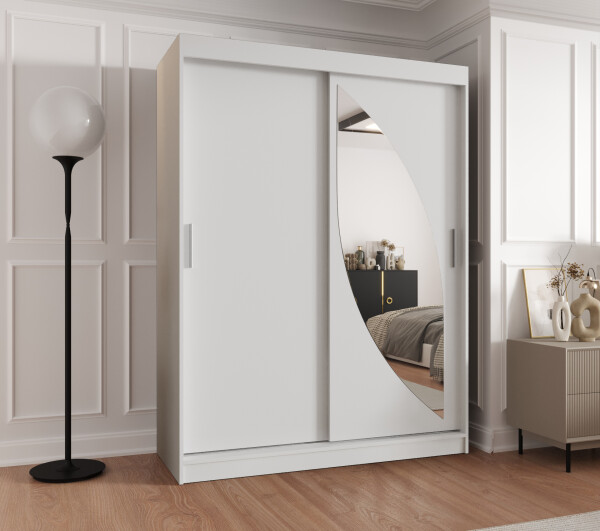 Šatní skříň Abi Milo Rozměry: 150 cm, Barva korpusu + barva dveří: Bílá + Bílá