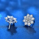 Royal Fashion stříbrné náušnice HA-XEZ002-SILVER-MOISSANITE-ZIRCON