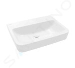 VILLEROY & BOCH - O.novo Umyvadlo na desku, 600x460 mm, bez přepadu, bez otvoru pro baterii, CeramicPlus, alpská bílá 4A416FR1