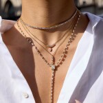 ELENYS Balance Drop – pozlacený náhrdelník 18K žluté zlato Délka: 40+5 cm / max. 45 cm