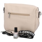 Módní dámská koženková ledvinka/crossbody André, béžová