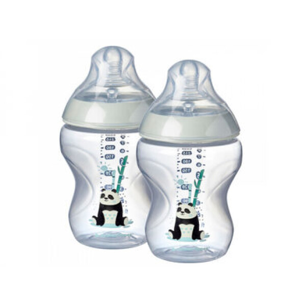 Tommee Tippee Kojenecká láhev C2N potisk Girl 260ml 2ks / od 0 měsíců (422550TT)