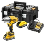 DeWalt / Aku rázový utahovák / 18V / Upínání: 1/2" / 1396 Nm / 2x 5,0 Ah POWERSTACK / nabíječka / kufr (DCF900H2T)