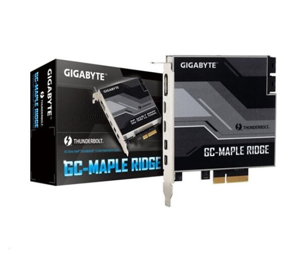 GIGABYTE GC-MAPLE RIDGE, Intel® Thunderbolt™ 4 Certified add-in card, USB Type-C, DisplayPort