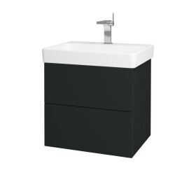Dřevojas - Koupelnová skříňka VARIANTE SZZ2 60 pro umyvadlo Laufen Pro S - L03 Antracit vysoký lesk / L03 Antracit vysoký lesk 162955