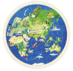 Goki Goki Oboustranné puzzle – Zeměkoule