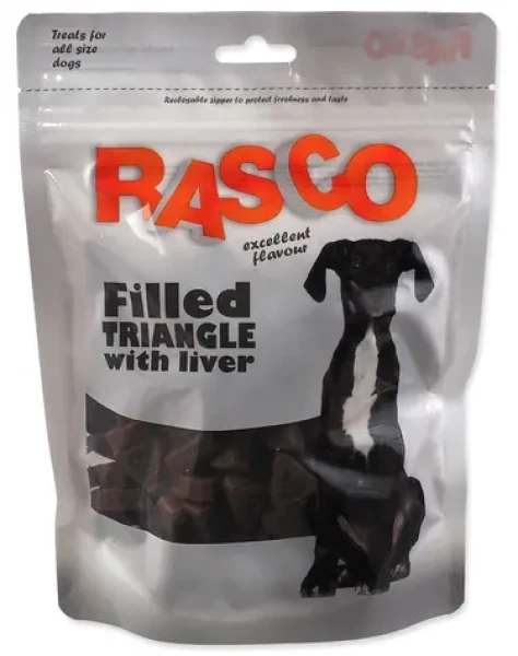 Rasco Pochoutka plněný trojúhelníček s játry / Pamlsky pro psy / 2,2 cm / 450 g (4904-65371)