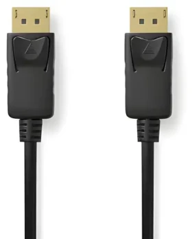 Nedis DisplayPort kabel 3 m černý / Kabel DisplayPort / 8K/60Hz / Pozlacené konektory / Kulatý plášť PVC (CCGL38010BK30)