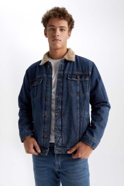 DEFACTO Slim Fit Faux Für Collar Jean Jacket