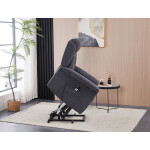 Polohovací křeslo, elektrické kabelové ovládání, šedá, látka, TV-7072 GREY2