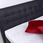 Čalouněná postel Victoria 140x200, černá, bez matrace