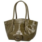 Luxusní dámská koženková kabelka na rameno Moiry, zelená