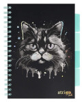 Spirálový blok B5, 100l, 80g, linkovaný - Kočka