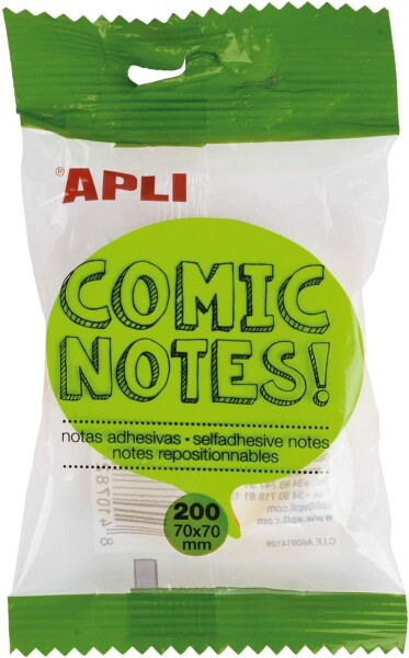 APLI APLI, 16278, Comic notes, samolepicí Post-it bloček na poznámky, 200 listů