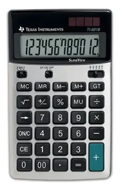 Texas Instruments TI-5018 SV / Stolní kalkulačka / solární a bateriové napájení (83-TI5018SV)