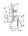 HANSGROHE - Rebris S Vanová baterie pod omítku, chrom 72467000