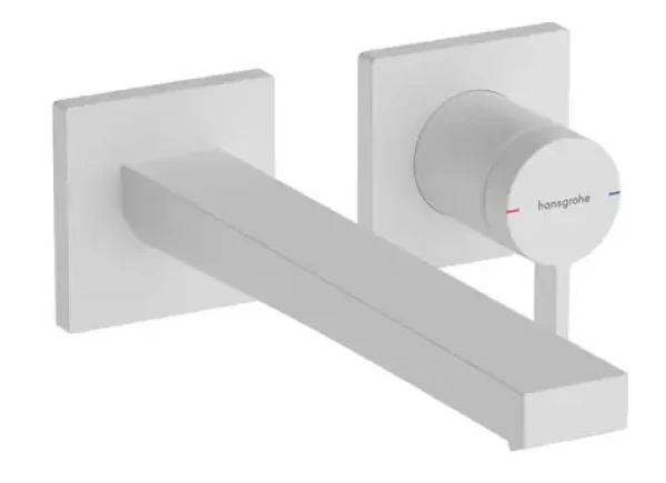 Hansgrohe Tecturis E - Umyvadlová baterie pod omítku | s výpustí | 2-otvorová instalace | EcoSmart | matná bílá (73051700)