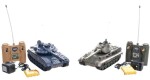 Tank RC 2ks 36cm+dobíjecí pack tanková bitva se zvukem se světlem v krabici 42x32x14cm