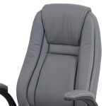 Kancelářská židle, potah šedá ekokůže, černý kovový kříž, houpací mechanismus, v
