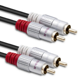 Qoltec 52338 Kabel 2xRCA (M) - 2xRCA (M) 3m černá (52338)