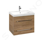 VILLEROY & BOCH - Avento Umyvadlová skříňka, 630x514x452 mm, 2 zásuvky, Oak Kansas A89000RH