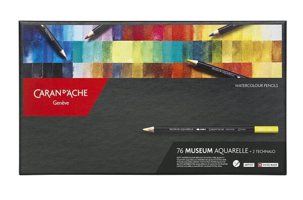 Caran d'Ache, 3510.376, Museum Aquarelle Pencils, umělecké akvarelové pastelky, 76 + 2 ks