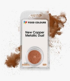 Jedlá prachová perleťová barva Food Colours New Copper Metallic Dust (2,5 g) Měděná