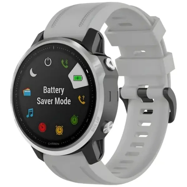 Beline Watch 2 šedá / Řemínek pro smartwatch / Garmin Fenix 5S/6S/7S/8/Instinct 2S / 20 mm / silikon (05908047991273)