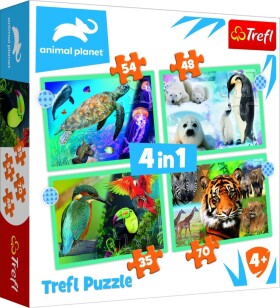 Puzzle Animal Planet: Záhadný svět zvířat 4v1