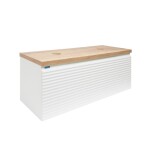 Koupelnová skříňka pod umyvadlo Naturel Savona 118x43x44,8 cm bílá lesk, deska dub halifax SAVONA120BIDDH SAVONA120BIDDH