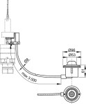 Alcadrain Oddálené pneumatické splachování nožní, kov, zabudování: do podlahy MPO12 MPO12