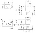 DURAVIT - D-Code WC kombi mísa, zadní odpad, bílá 21110900002