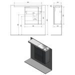 SAPHO - LATUS VI umyvadlová skříňka 50x50x22cm, pravá, bílá LT610-3030