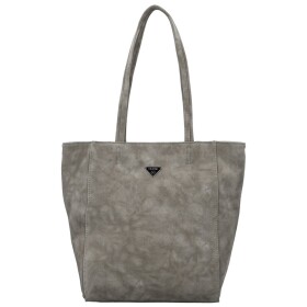 Trendy dámská koženková kabelka na rameno Faidra, šedá