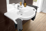 VILLEROY & BOCH - ViCare Umyvadlo Vita 800x550 mm, s přepadem, otvor pro baterii, AntiBac, CeramicPlus, alpská bílá 412080T2