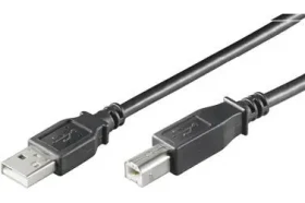 MicroConnect kabel USB 2.0 A-B černá / Kabel / M/M / 0,1 m / 480 Mbit/s (USBAB01B)