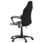 Kancelářská a herní židle, potah růžová, šedá a černá látka, houpací mechanismus